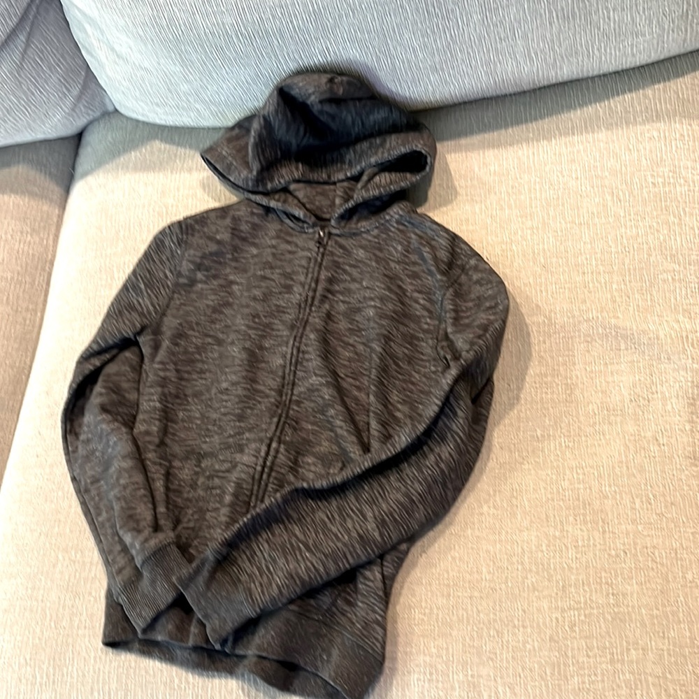 Black and white hoodie with zipper